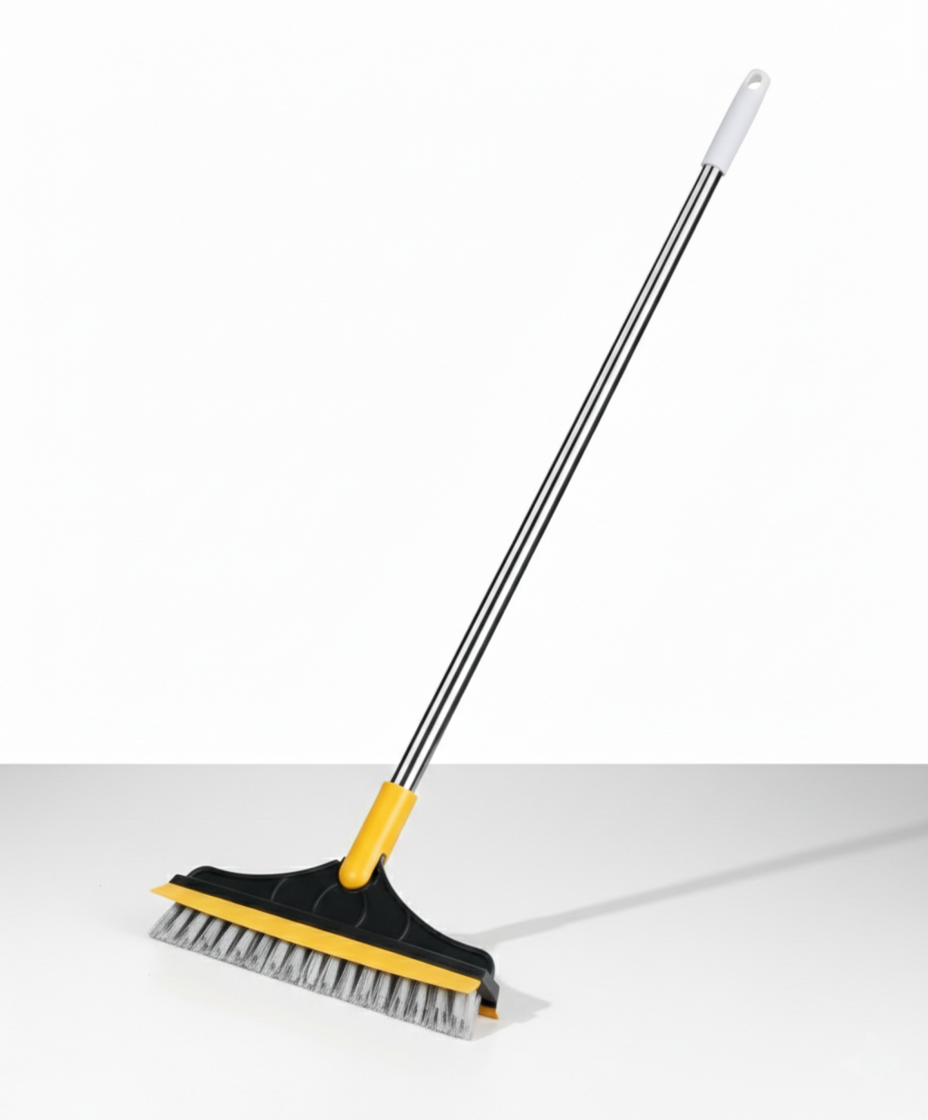 Floor Brush- 2 In 1 Long Handle Wiper Floor Brush